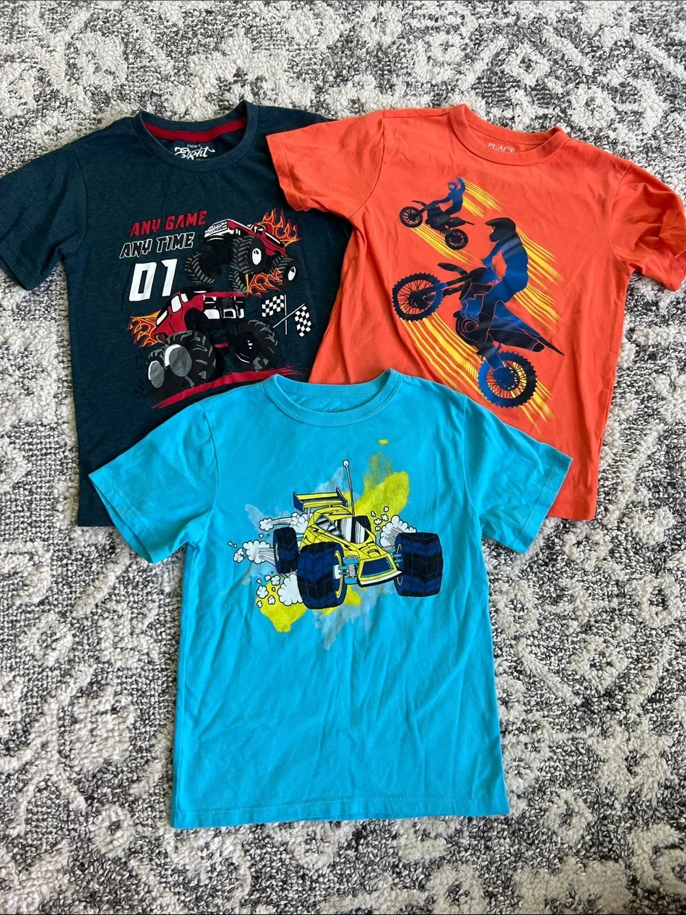 The Children's Place Boys' Tees - Navy, Orange, Turquoise